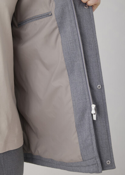 Gray Zip-Up Hooded Jacket - 4