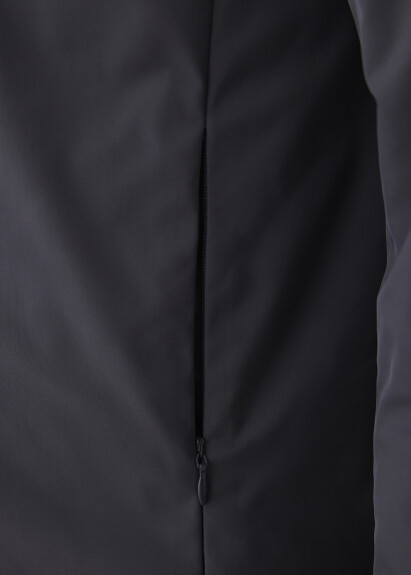 Anthracite Color Hooded Raincoat - 7