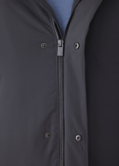 Anthracite Color Hooded Raincoat - 3