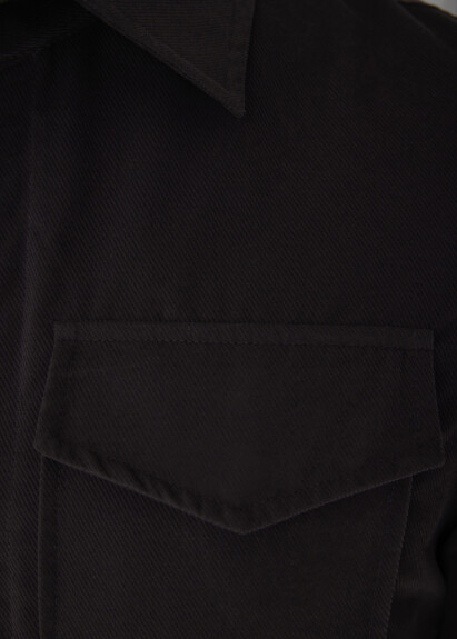 Brown Color Zip Safari Jacket - 7