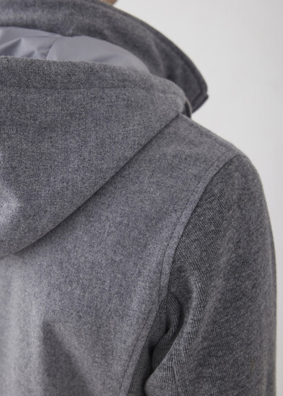 Woolen Gray Coat - 7