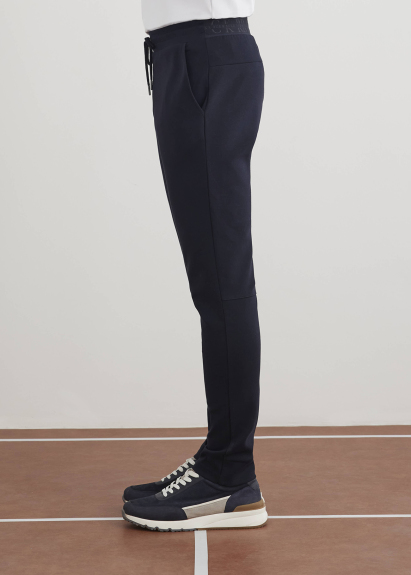 Navy Color Knitted Fabric Jogger Pants - 6