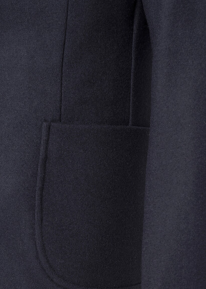 Anthracite Color Removable Inner Lined Wool Blend Jacket - 5