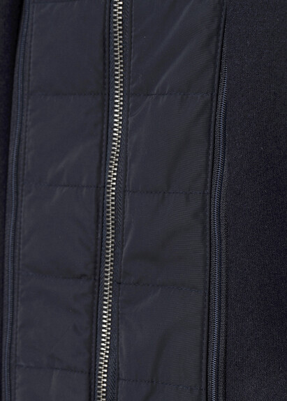 Anthracite Color Removable Inner Lined Wool Blend Jacket - 6