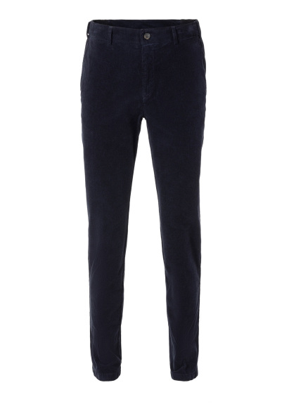 Navy Velvet Elastic Waist Jogger Pants 