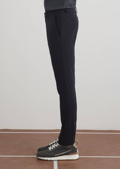 Navy Technical Chino Pants - 4