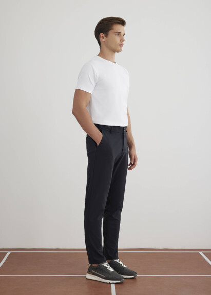 Navy Technical Chino Pants 