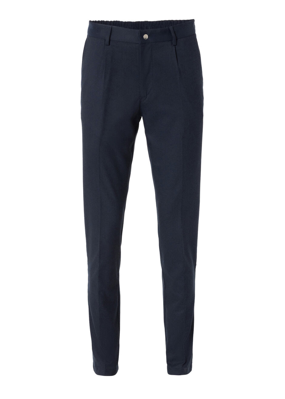 Pleated Navy Chino Pants - Boris Becker