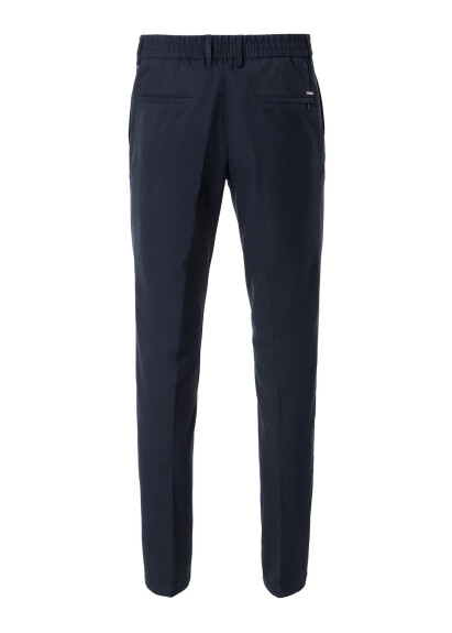 Pleated Navy Chino Pants - 4