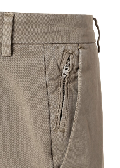 Beige Cotton Chino Pants - 3