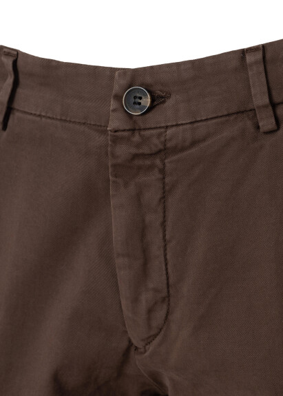 Brown Color Cotton Chino Pants - 2