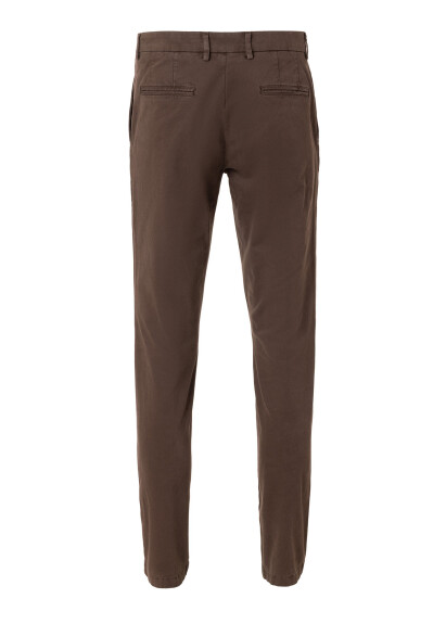 Brown Color Cotton Chino Pants - 4