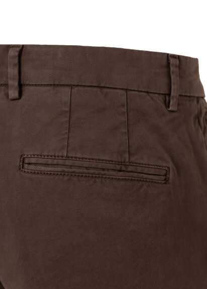 Brown Color Cotton Chino Pants - 5
