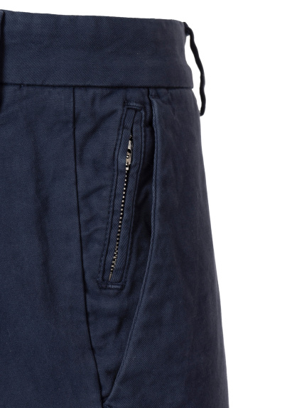 Navy Blue Cotton Chino Pants - 3