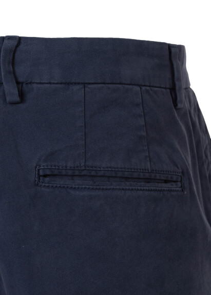 Navy Blue Cotton Chino Pants - 5