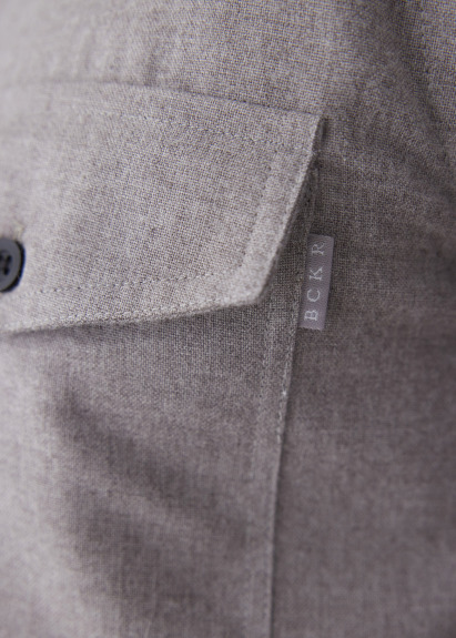 Brown Color Pocket Detail Shirt - 6