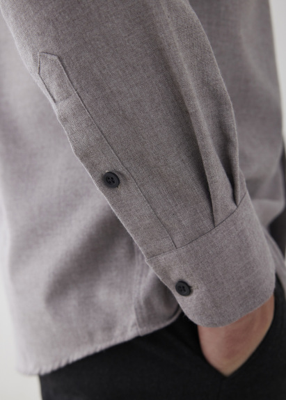 Brown Color Pocket Detail Shirt - 12