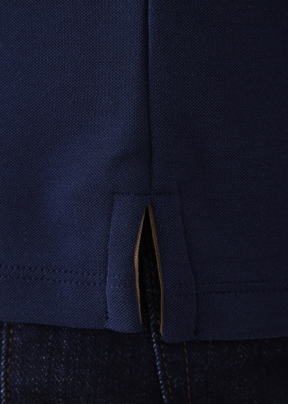 Navy Blue Color Crew Neck Long Sleeve T-Shirt - 8