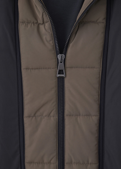 Anthracite Color Hood Removable Hood and Fur-Lined Coat - 3