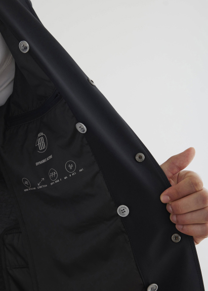 Navy Color Hooded Removable Fur-Lined Jacket - 7