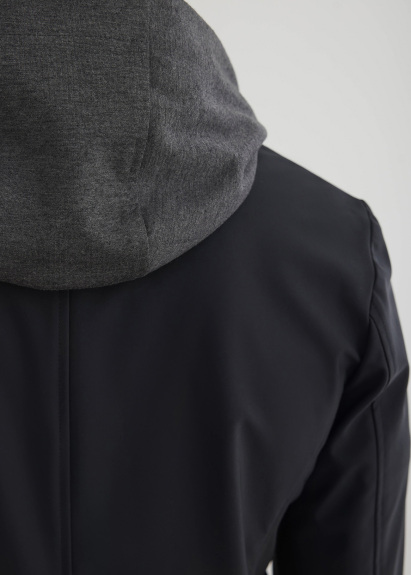 Navy Color Hooded Removable Fur-Lined Jacket - 9