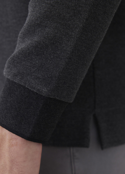 Anthractite Color Knitted Polo Neck Sweater - 5