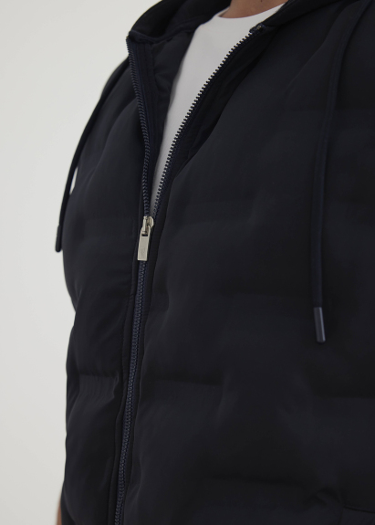 Navy Color Hooded Vest - 3
