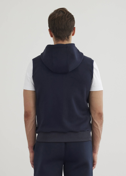 Navy Color Hooded Vest - 9