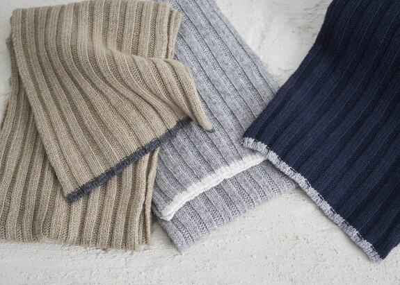 Navy Color Cashmere Scarf - 5