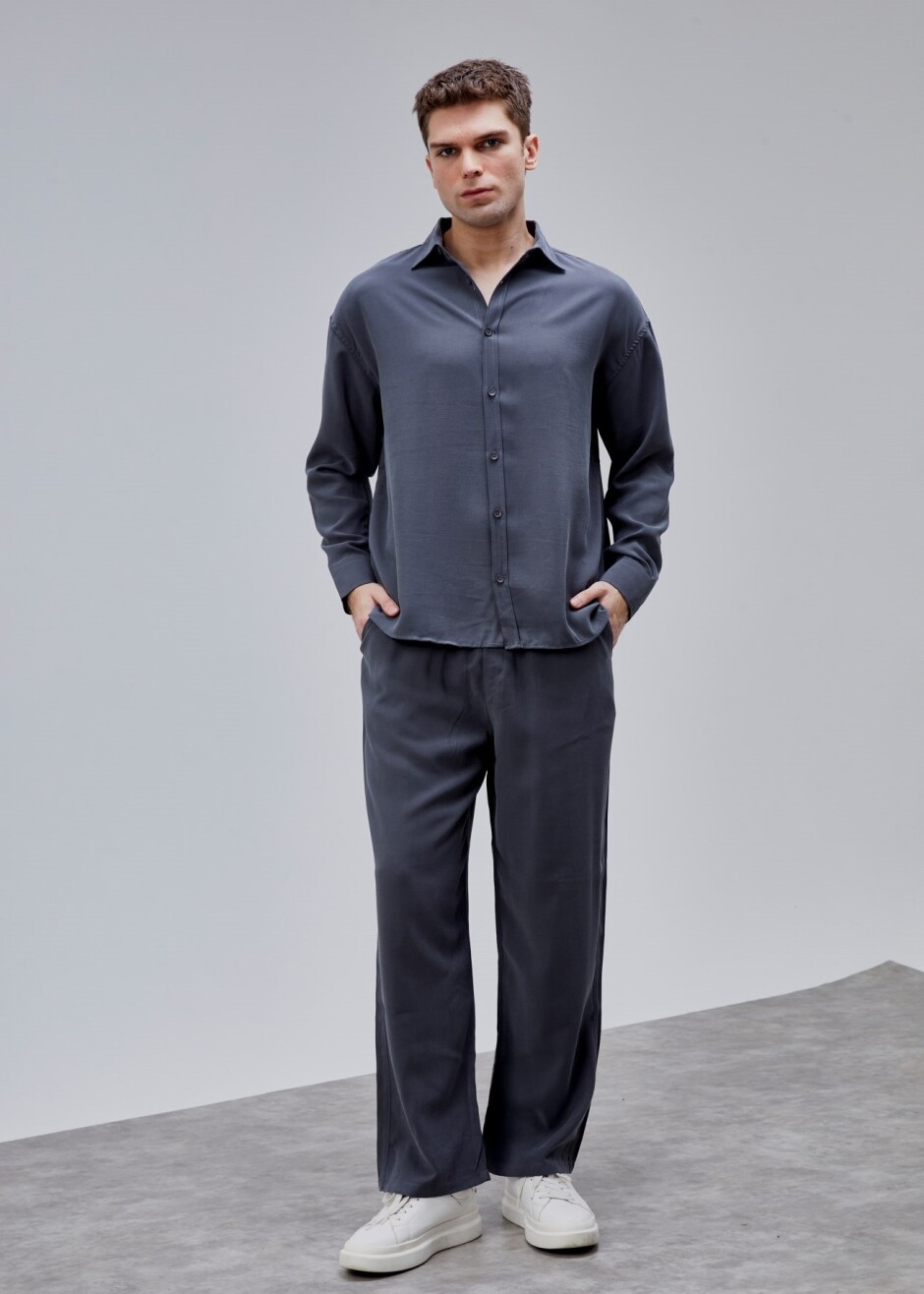 Antrasi̇t Renk Dökümlü Tensel Pantolon - Boris Becker