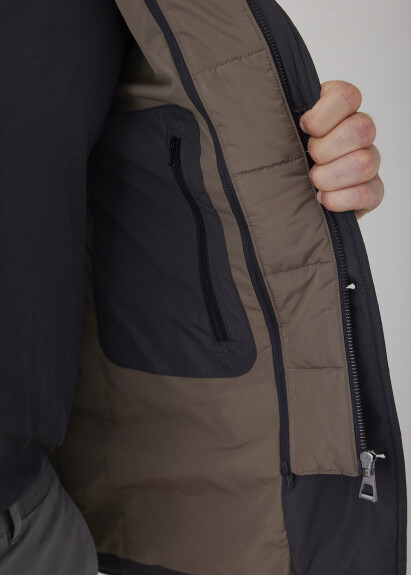 Antrasit Renk Kapüşon Çıkarılabilir Kapişon ve Mostralı Mont - 7