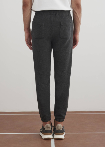 Antrasit Renk Örme Kumaşdan Jogger Pantolon - 5