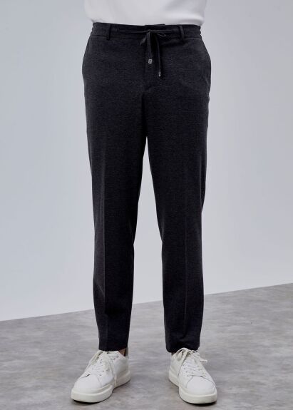 Antrasi̇t Renk Rahat Kesim Örme Jogger Pantolon - Boris Becker