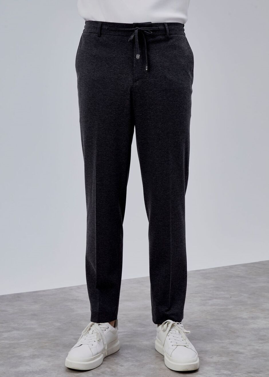 Antrasi̇t Renk Rahat Kesim Örme Jogger Pantolon - Boris Becker
