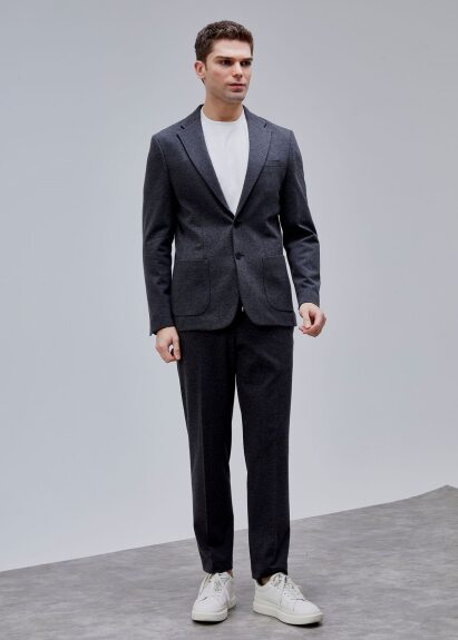 Antrasi̇t Renk Slim Fit Casual Erkek Ceket - 4