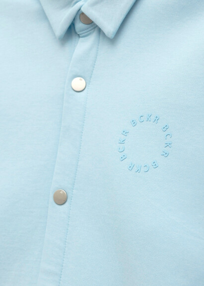 Bebek Mavi Renk Logo Baskılı Sweat - 3