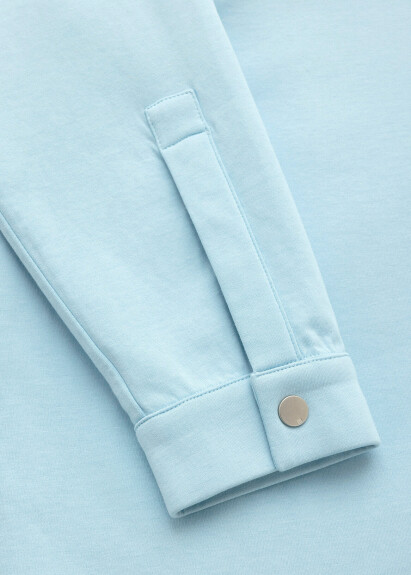 Bebek Mavi Renk Logo Baskılı Sweat - 5