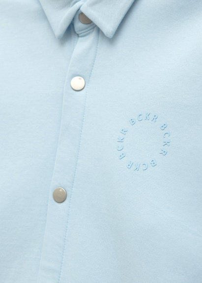 Bebek Mavi Renk Logo Baskılı Sweat - 4