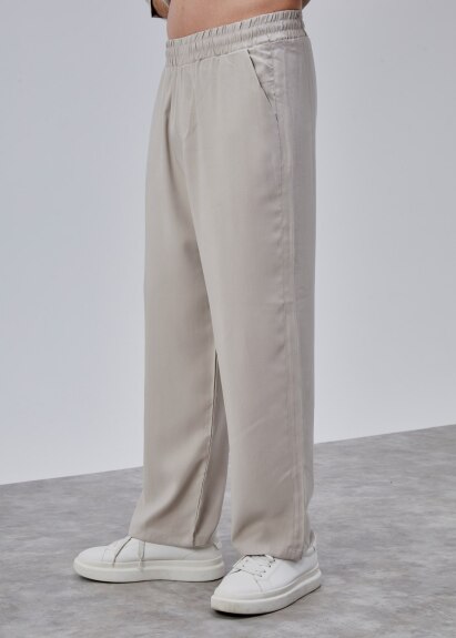 Bej Renk Dökümlü Tensel Pantolon - 3