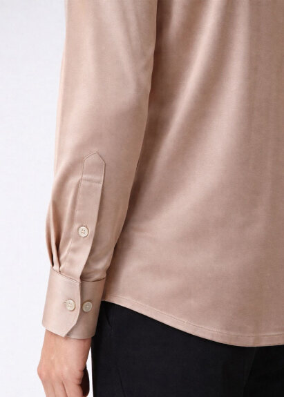 Bej Renk Örme Gömlek - 5