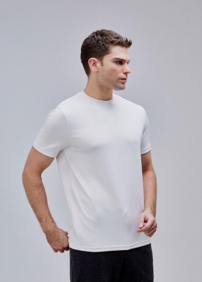 Beyaz Renk Basic Modal Tshirt - 2