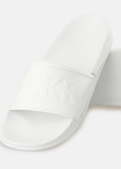 Beyaz Renk Logo Baskılı Terlik - 3