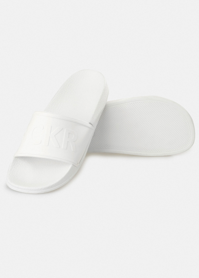 Beyaz Renk Logo Baskılı Terlik - 10