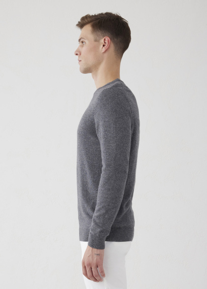 Gri Renk Bisiklet Yaka Triko Kazak - 4