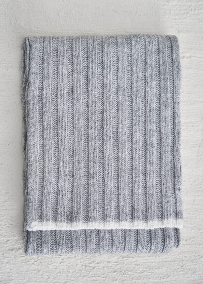 Gri Renk Kaşmir Atkı - 2