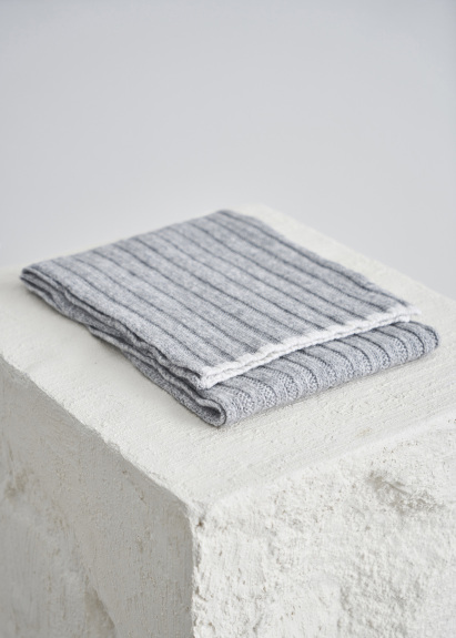 Gri Renk Kaşmir Atkı - 3