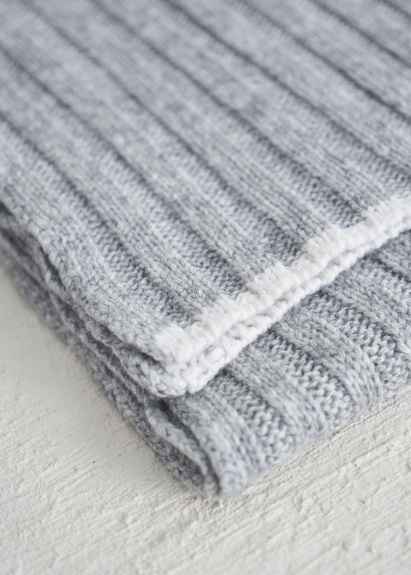 Gri Renk Kaşmir Atkı - 4