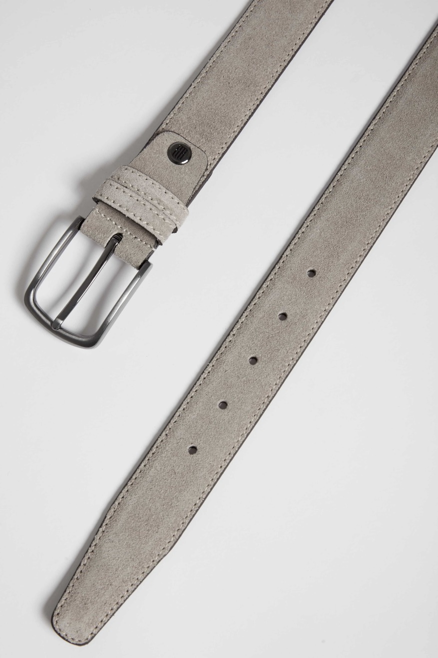 Gri Renk Süet Kemer - Boris Becker