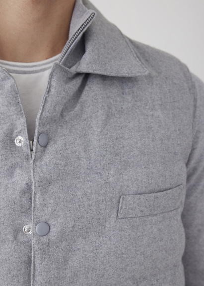 Gri Renk Flanel Yelek - 2
