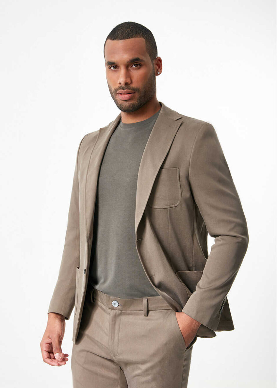 Haki Renk Tencel Blazer Ceket - Boris Becker